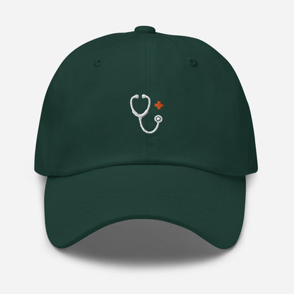 Stethoscope Hat (White Embroidery)